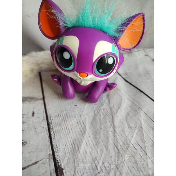 Mattel Lil' Gleemerz Toy Loomur Purple Interactive Talking Light Up 5" Furry Pet - Picture 2 of 10
